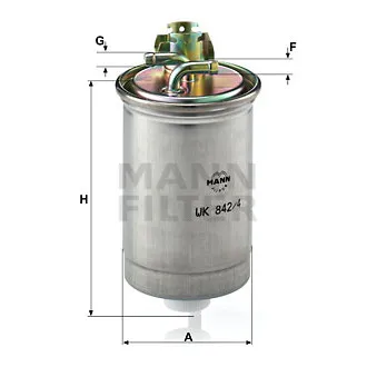 Filtre à carburant MANN-FILTER WK 842/4