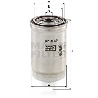 Filtre à carburant MANN-FILTER WK 842/8