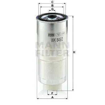 Filtre à carburant MANN-FILTER WK 845/2