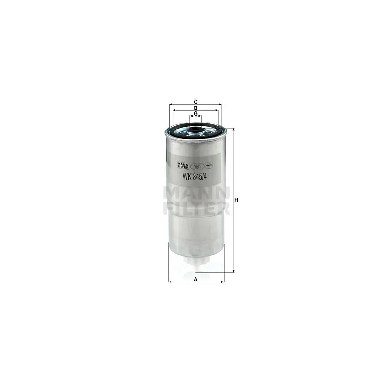 Filtre à carburant MANN-FILTER WK 845/4