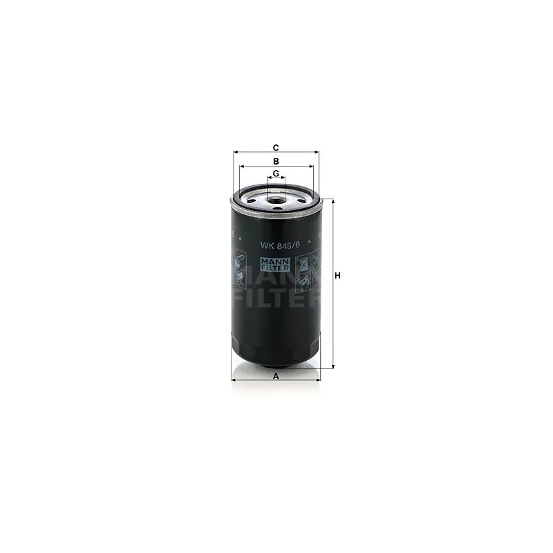 Filtre à carburant MANN-FILTER WK 845/6