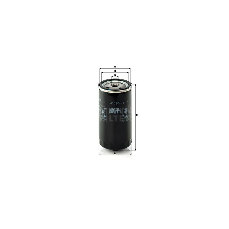 Filtre à carburant MANN-FILTER WK 845/8