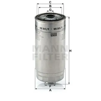 Filtre à carburant MANN-FILTER WK 845/9