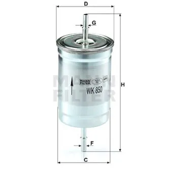 Filtre à carburant MANN-FILTER WK 850