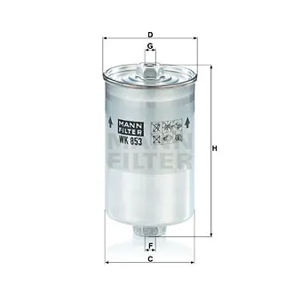 Filtre à carburant MANN-FILTER WK 853