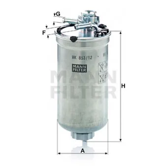 Filtre à carburant MANN-FILTER WK 853/12
