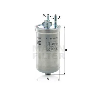 Filtre à carburant MANN-FILTER WK 853/13