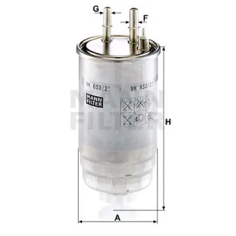 Filtre à carburant MANN-FILTER WK 853/21