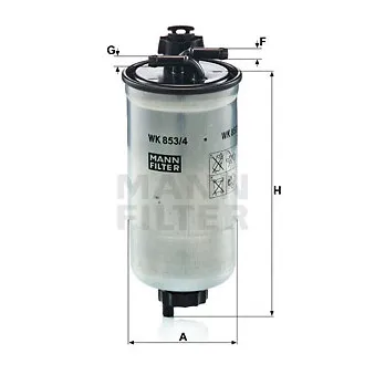 Filtre à carburant MANN-FILTER WK 853/4 z