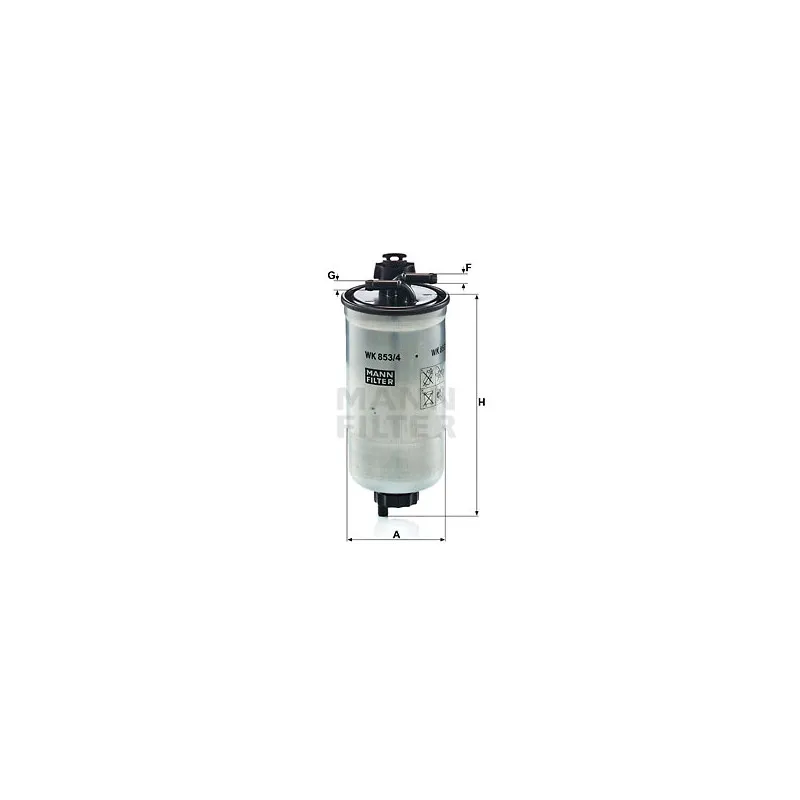 Filtre à carburant MANN-FILTER WK 853/4 z