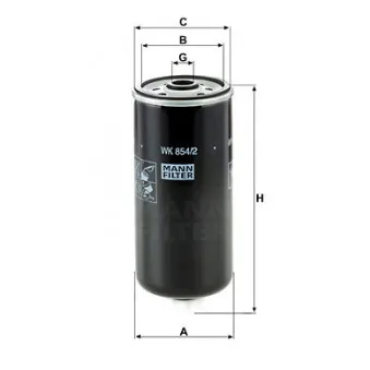 Filtre à carburant MANN-FILTER WK 854/2
