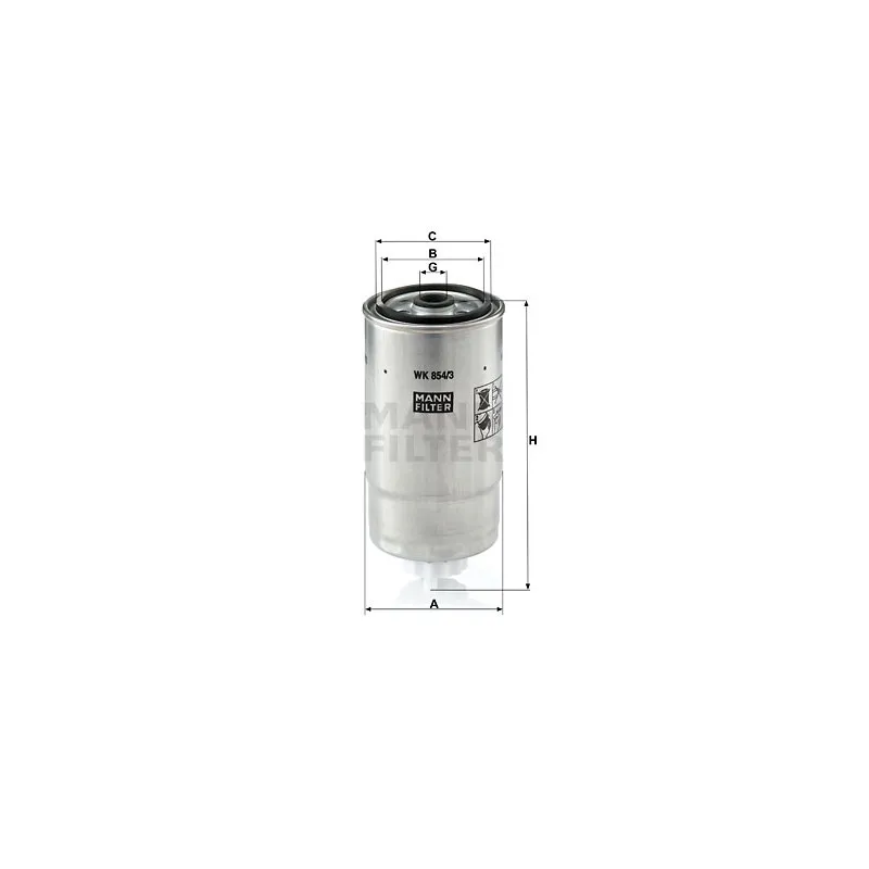 Filtre à carburant MANN-FILTER WK 854/3