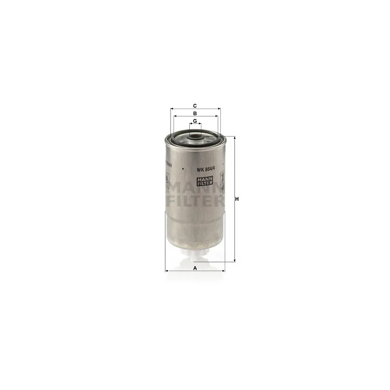 Filtre à carburant MANN-FILTER WK 854/4