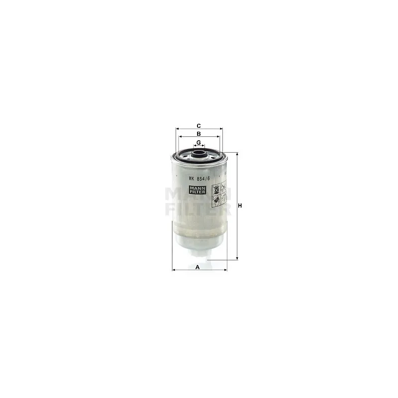 Filtre à carburant MANN-FILTER WK 854/6