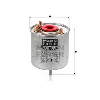 Filtre à carburant MANN-FILTER WK 9034 z