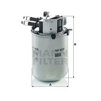 Filtre à carburant MANN-FILTER WK 9039