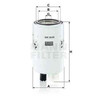 Filtre à carburant MANN-FILTER WK 9040