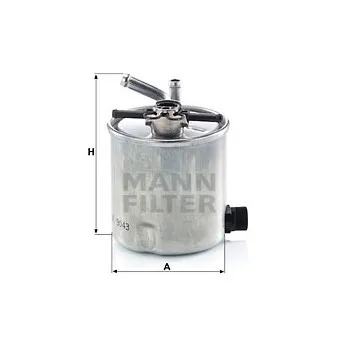 Filtre à carburant MANN-FILTER WK 9043