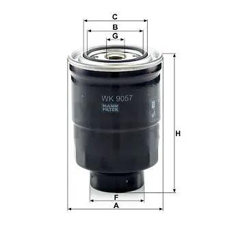 Filtre à carburant MANN-FILTER WK 9057 z