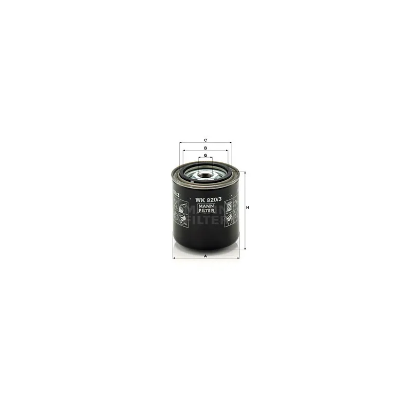 Filtre à carburant MANN-FILTER WK 920/3