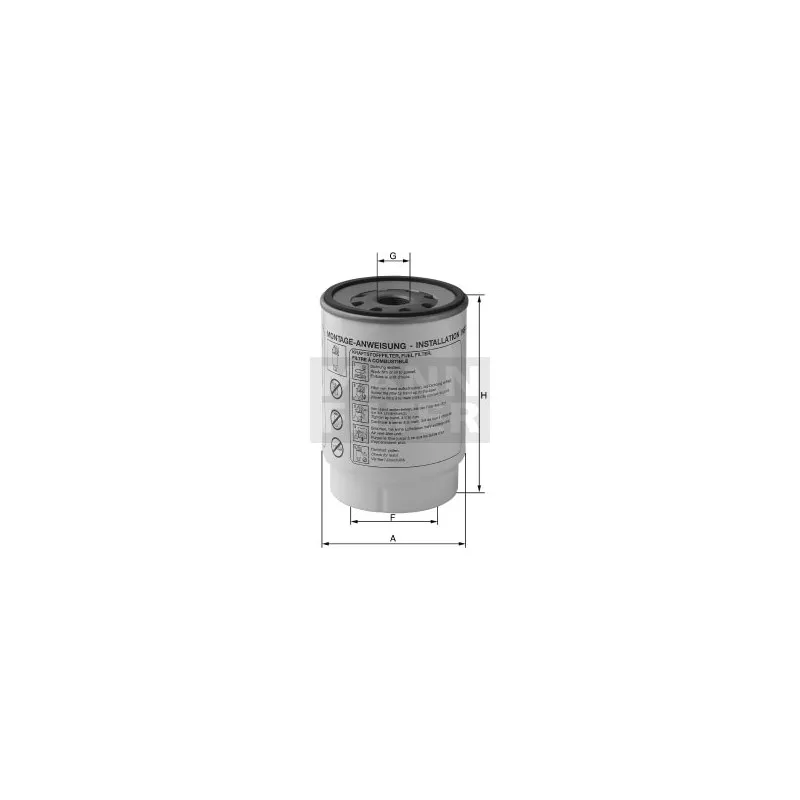 Filtre à carburant MANN-FILTER WK 924/1 x
