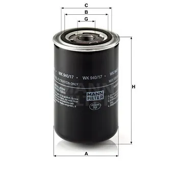 Filtre à carburant MANN-FILTER