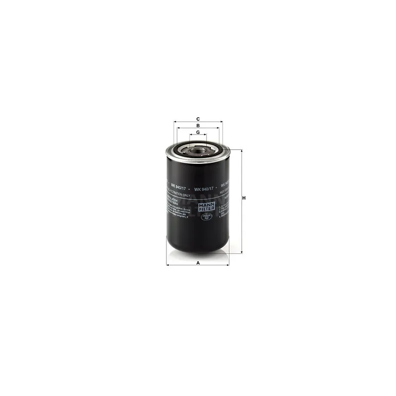 Filtre à carburant MANN-FILTER WK 940/17
