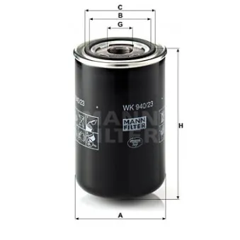 Filtre à carburant MANN-FILTER WK 940/23