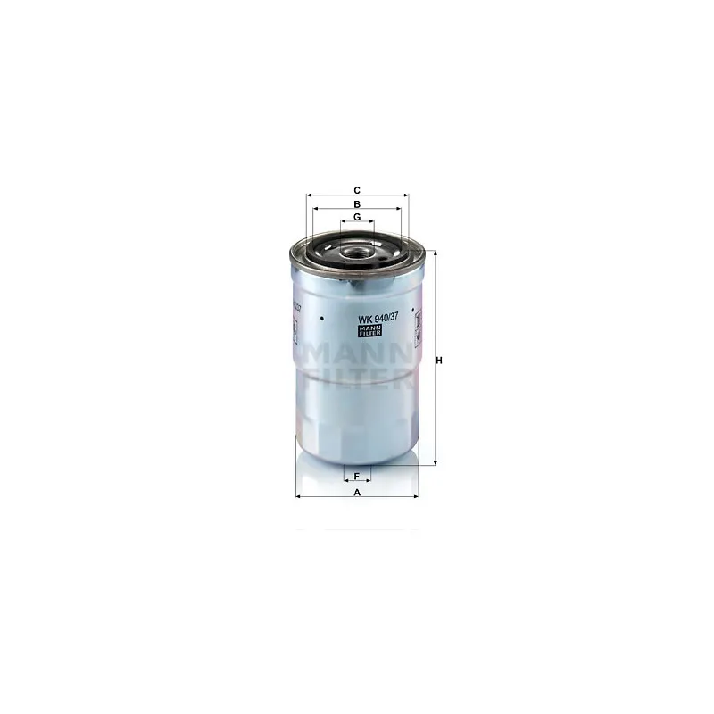 Filtre à carburant MANN-FILTER WK 940/37 x