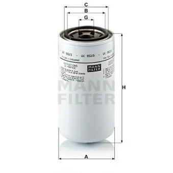 Filtre à carburant MANN-FILTER WK 952/3