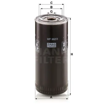 Filtre à carburant MANN-FILTER WP 962/3 x