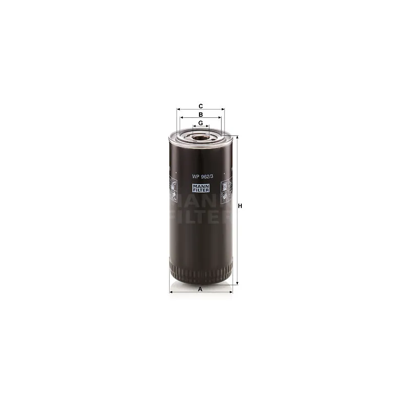 Filtre à carburant MANN-FILTER WP 962/3 x