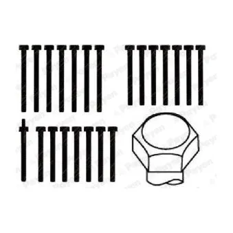 Jeu de boulons de culasse de cylindre PAYEN HBS229