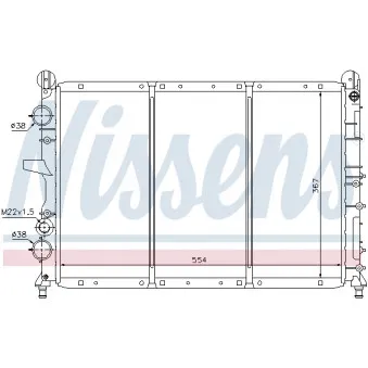 Radiateur, refroidissement du moteur NISSENS 60023