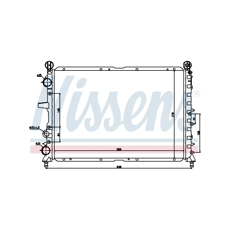 Radiateur, refroidissement du moteur NISSENS 60030