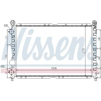 Radiateur, refroidissement du moteur NISSENS 60057