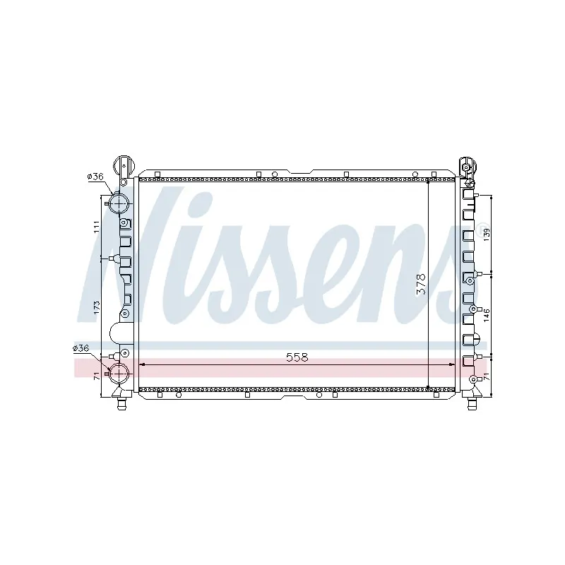 Radiateur, refroidissement du moteur NISSENS 60057
