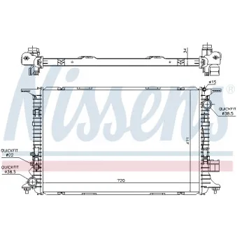 Radiateur, refroidissement du moteur NISSENS
