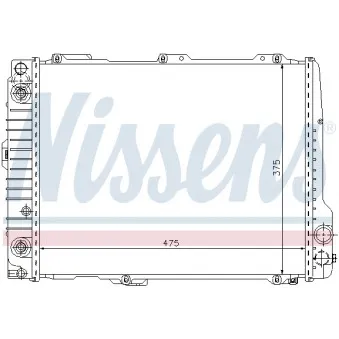 Radiateur, refroidissement du moteur NISSENS 60443
