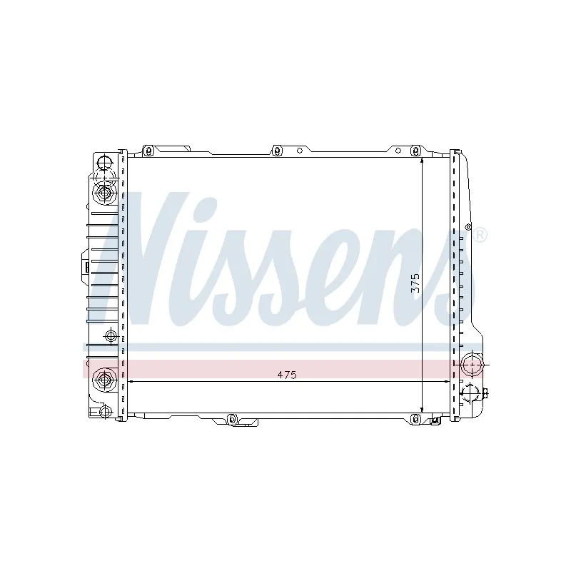 Radiateur, refroidissement du moteur NISSENS 60443
