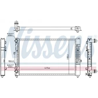 Radiateur, refroidissement du moteur NISSENS 60489