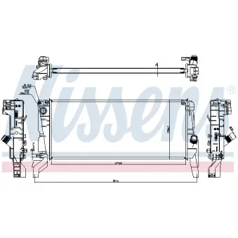 Radiateur, refroidissement du moteur NISSENS