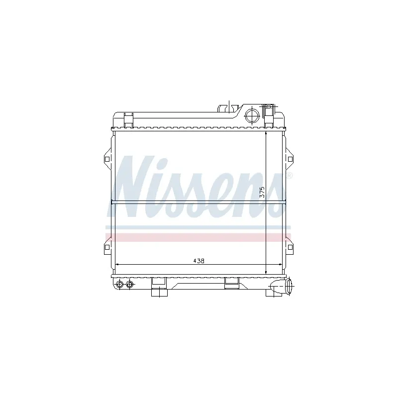 Radiateur, refroidissement du moteur NISSENS 60639