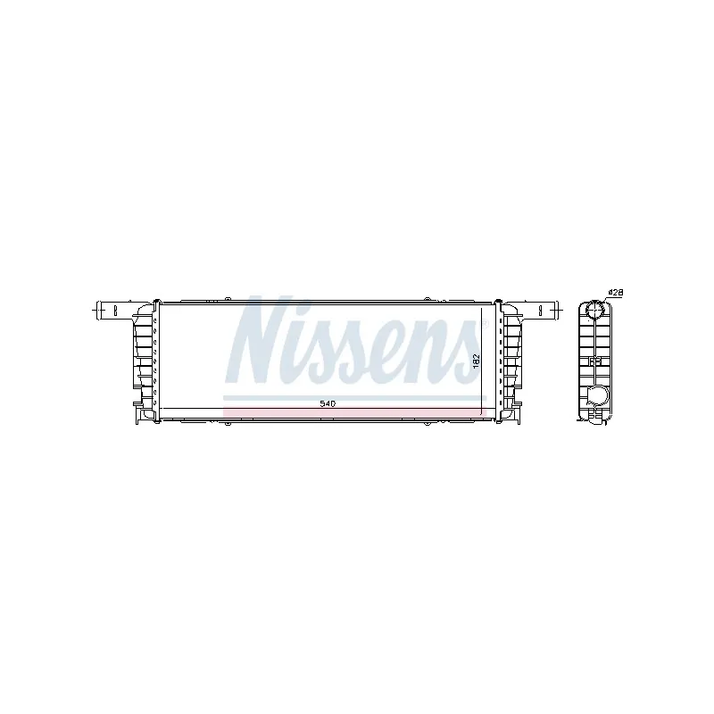 Radiateur, refroidissement du moteur NISSENS 606434