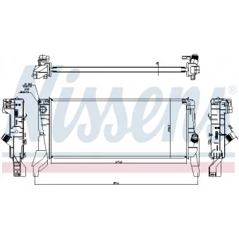 Radiateur, refroidissement du moteur NISSENS 606562