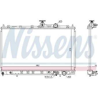 Radiateur, refroidissement du moteur NISSENS 606650