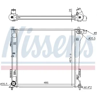 Radiateur, refroidissement du moteur NISSENS
