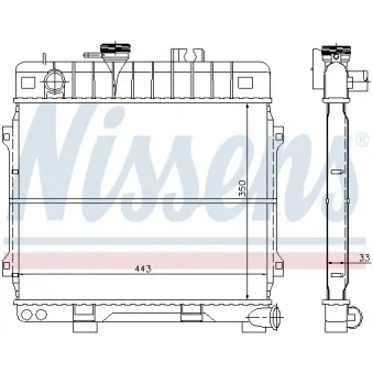 Radiateur, refroidissement du moteur NISSENS 60678