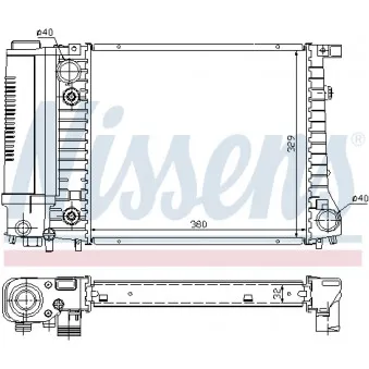 Radiateur, refroidissement du moteur NISSENS