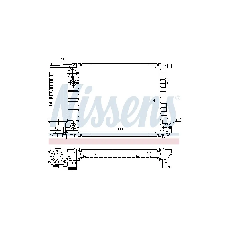 Radiateur, refroidissement du moteur NISSENS 60731A